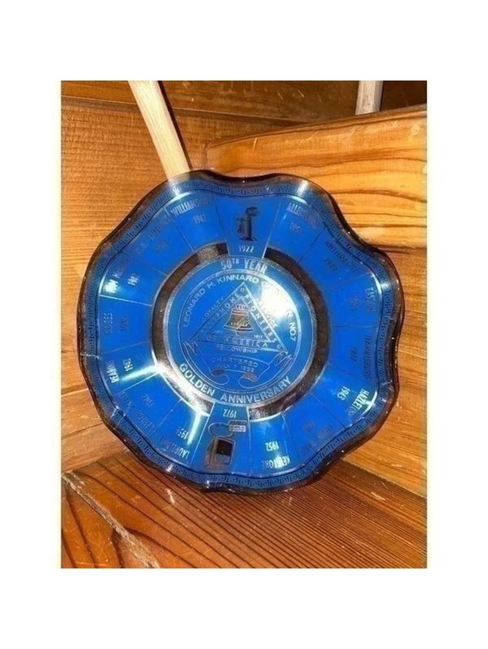 Vintage Ruffled Glass Dish